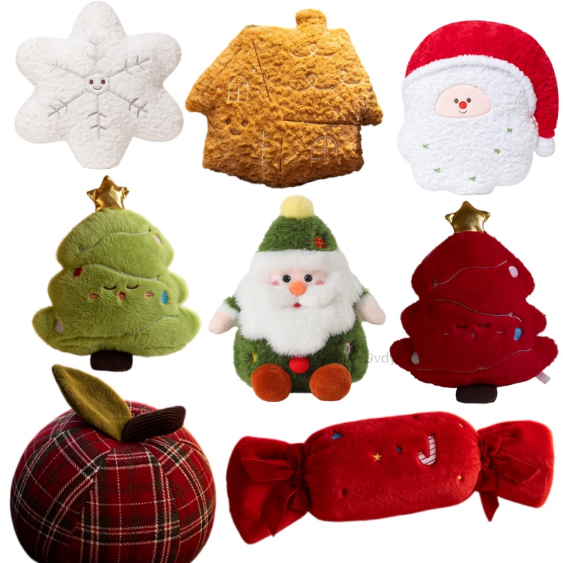 Home Fragrance Gingerbread - Christmas Themed Plush Throw Pillow Set