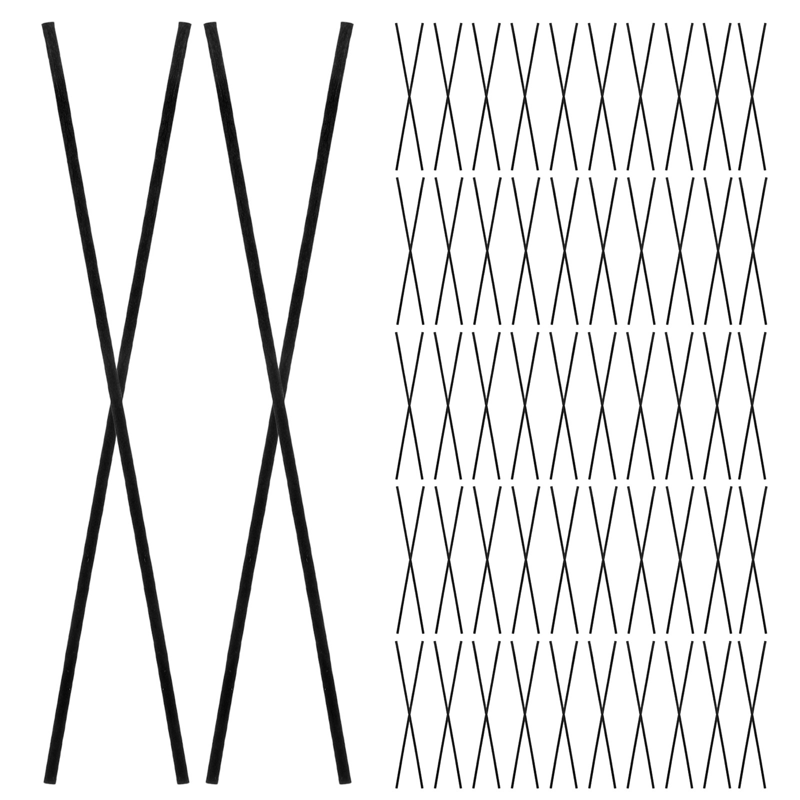 Home Fragrance Diffuser Refills - 200Pcs Black Fiber Diffuser Sticks for