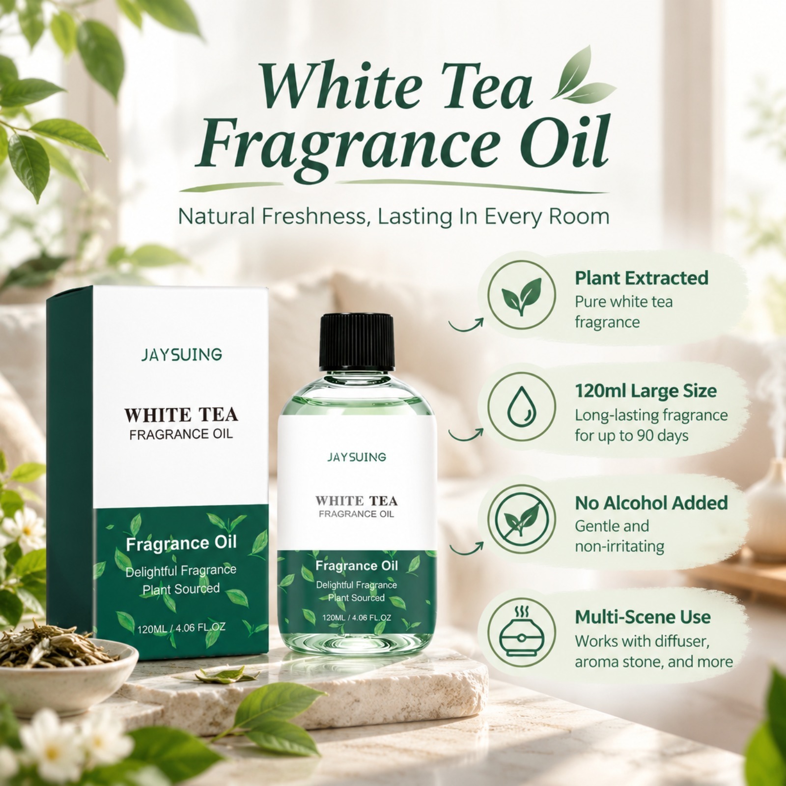 White Tea Fragrance Oil Plant  - Home Fragrance Units 评论和价格