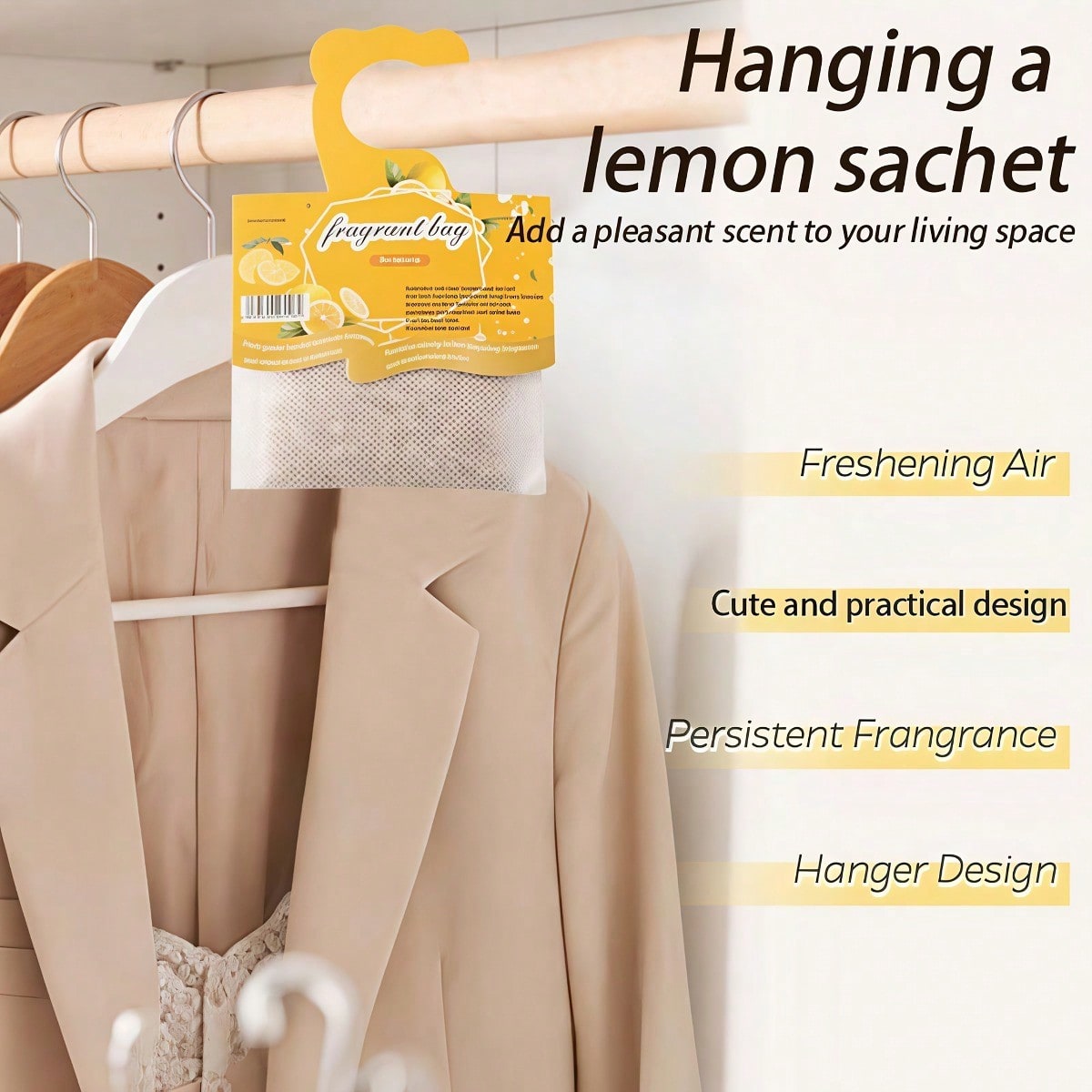 Hanging Lemon Scented Sachets, - Home Fragrance Janzen 评论和价格