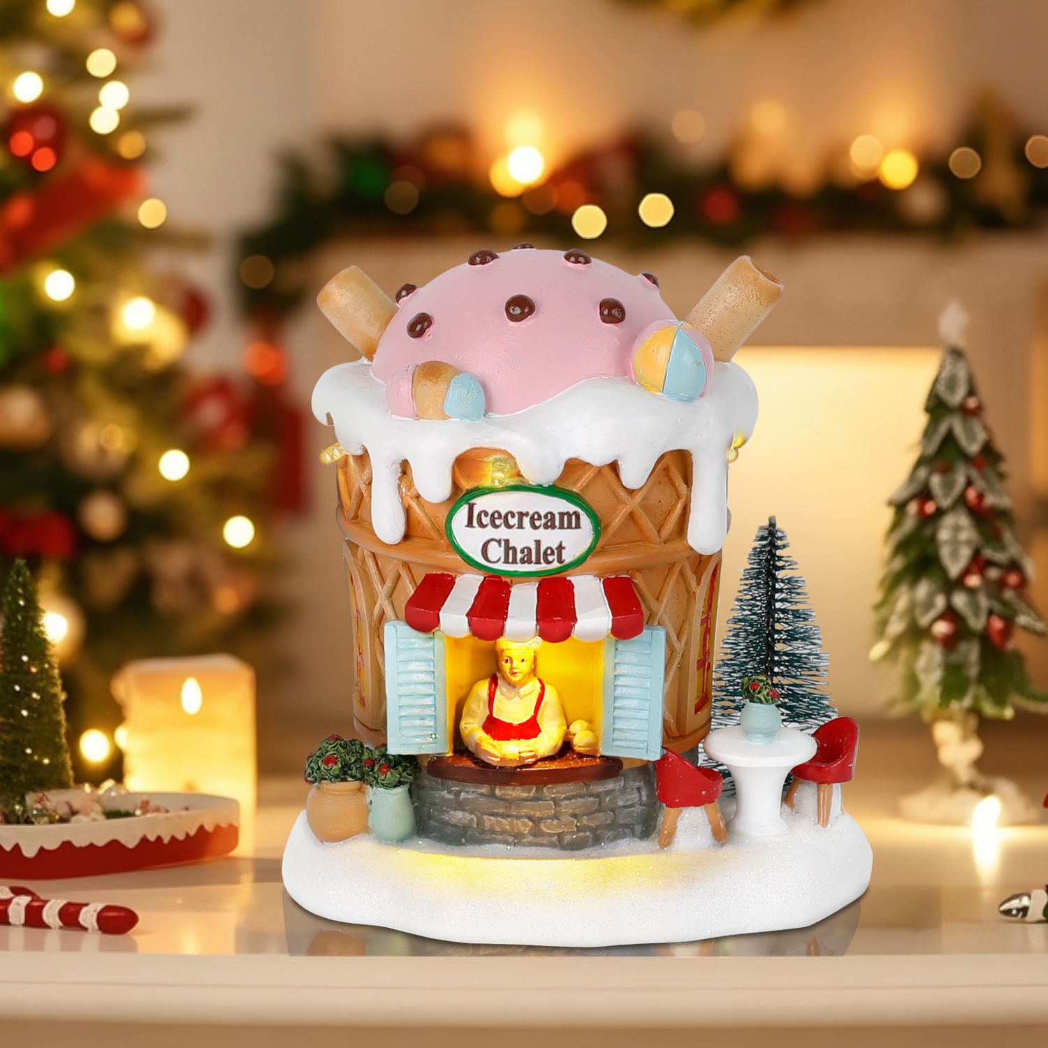 Light up Gingerbread Village H - Home Fragrance Gingerbread 评论和价格