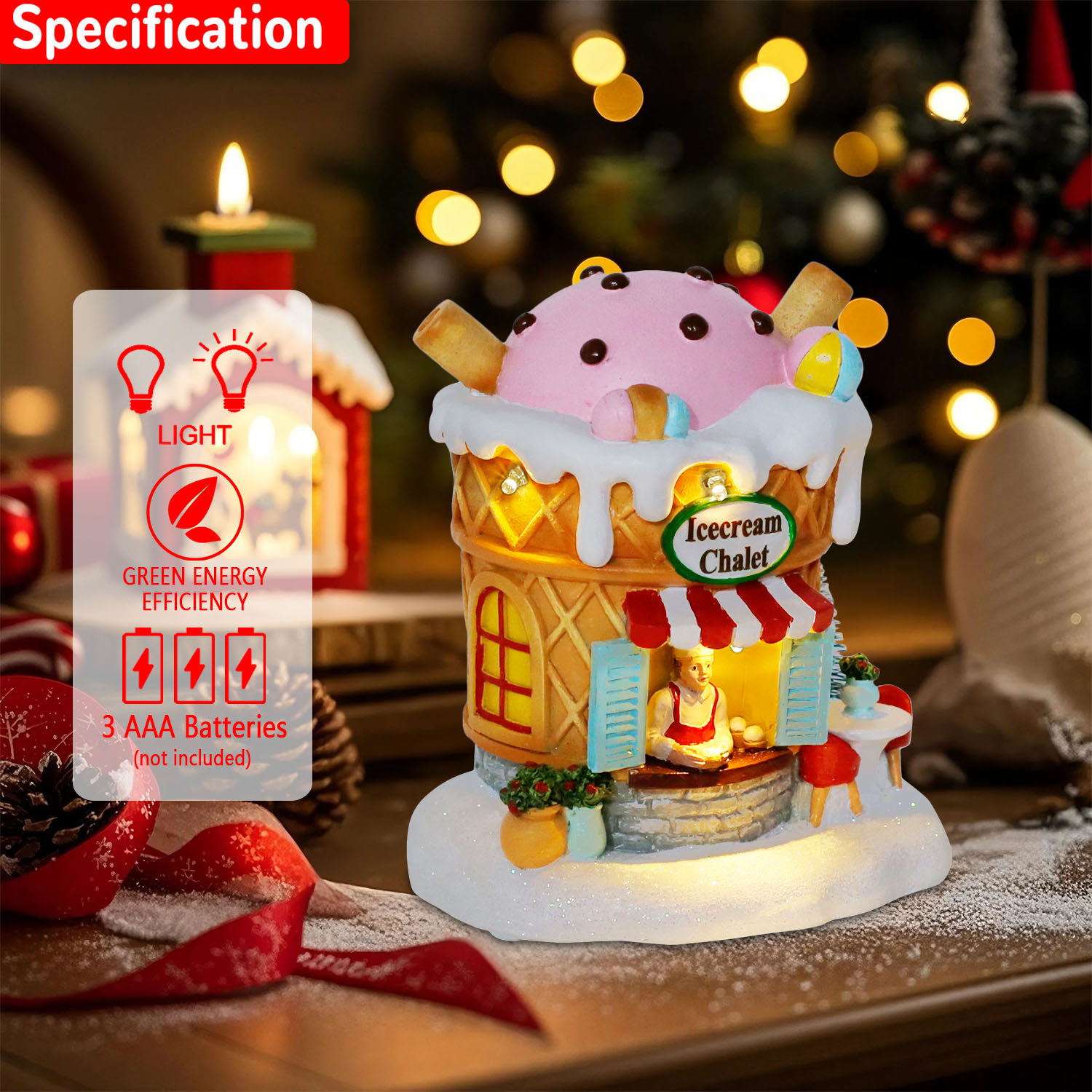 Light up Gingerbread Village H - Home Fragrance Gingerbread 评论和价格