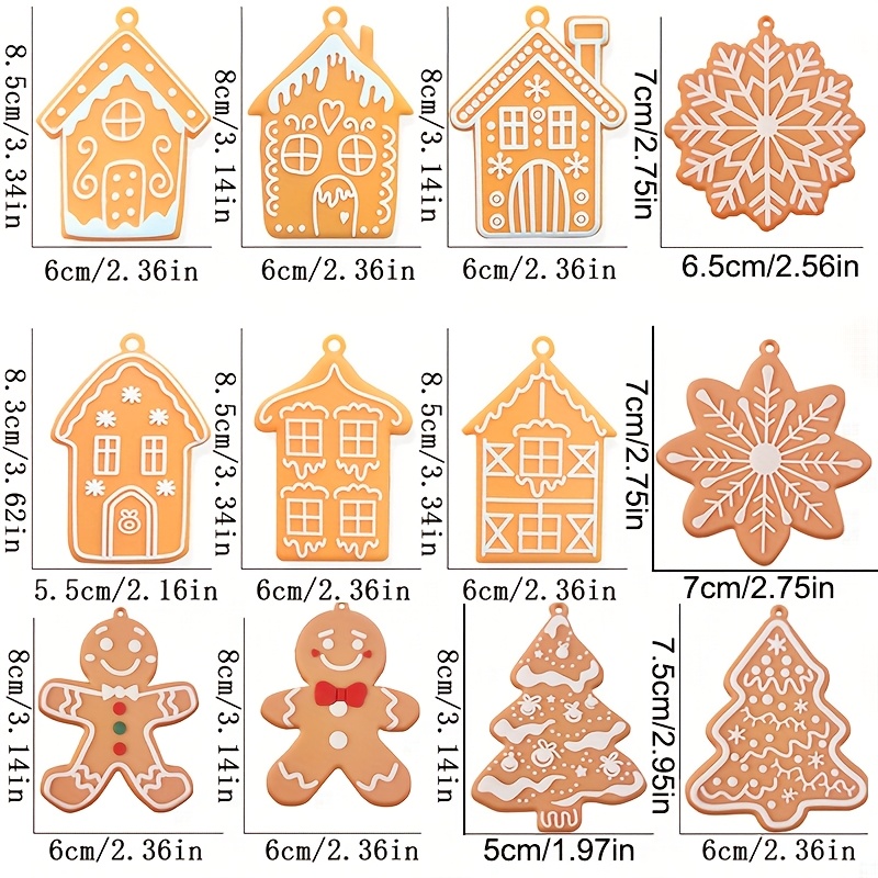 12Pcs Gingerbread Man Christma - Home Fragrance Gingerbread 评论和价格