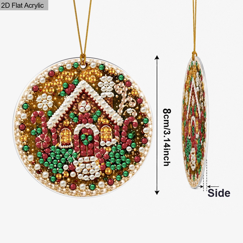 2D Flat, 6pcs DIY Christmas Di - Home Fragrance Gingerbread 评论和价格